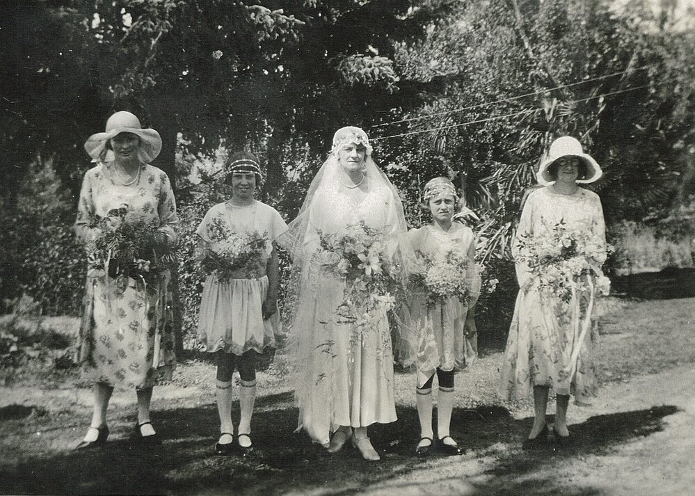 Bride and attendants 1930