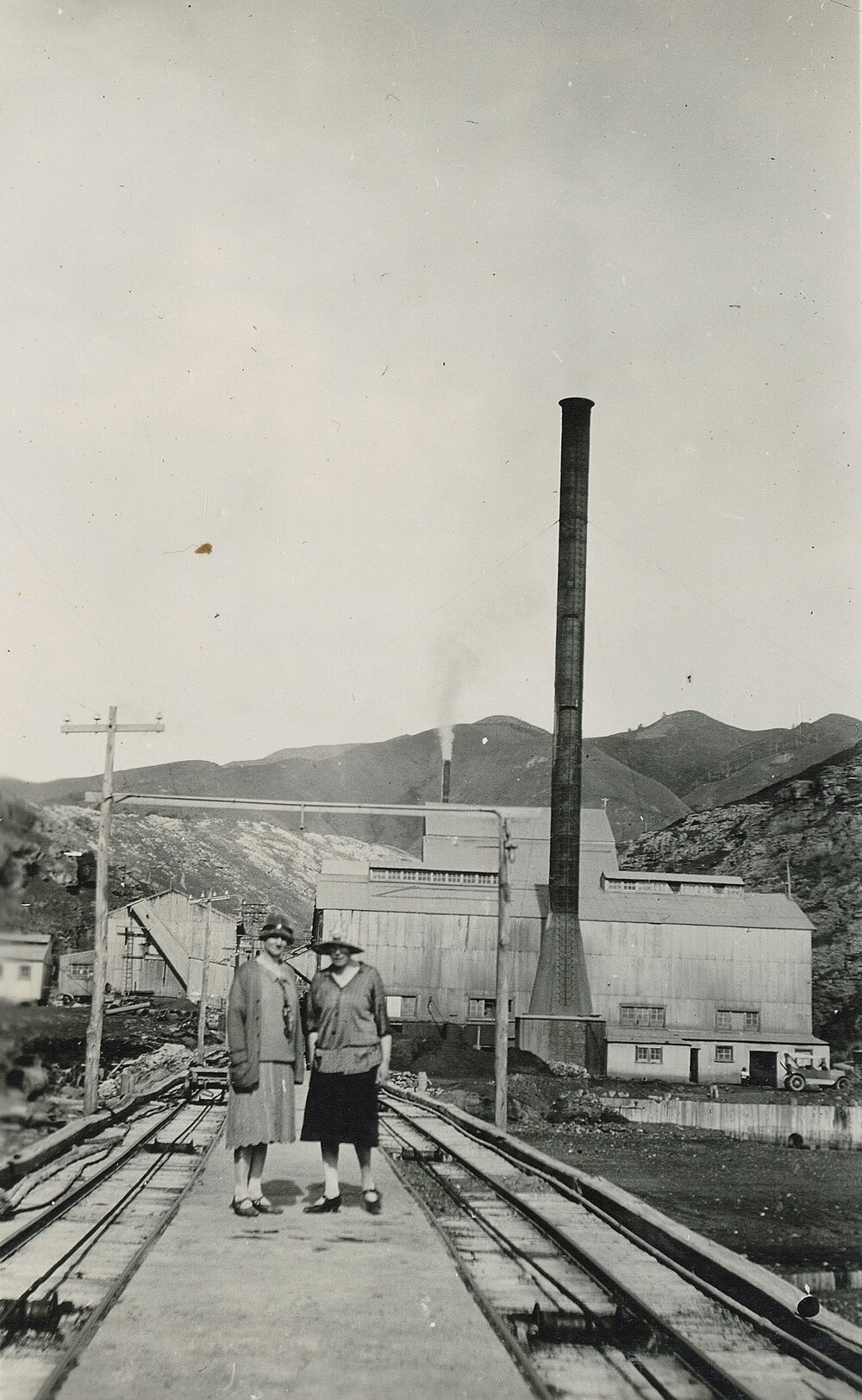 Two women at the Cement Works, Tarakohe, Golden Bay / Mohua