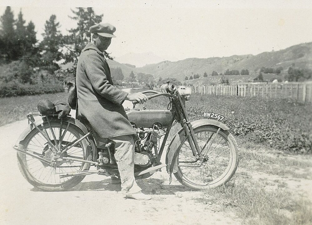 Man on motorcycle