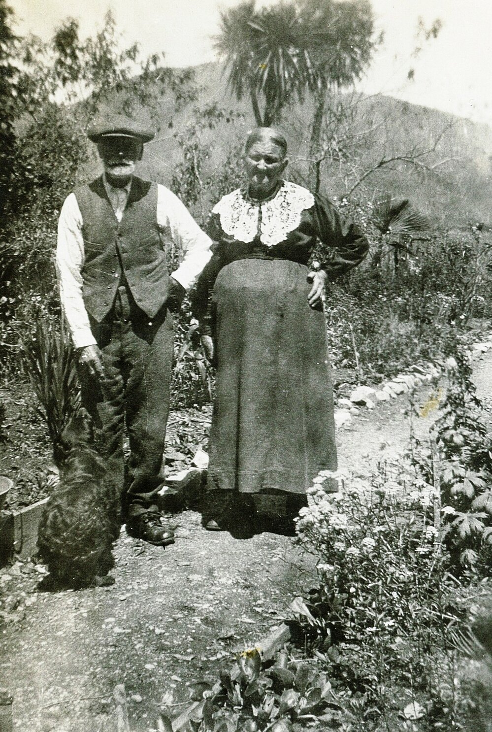 Joshua and Elizabeth Ellen Newport  and dog 