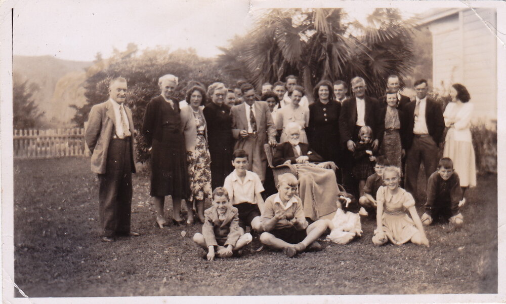 George T. Grooby with family group