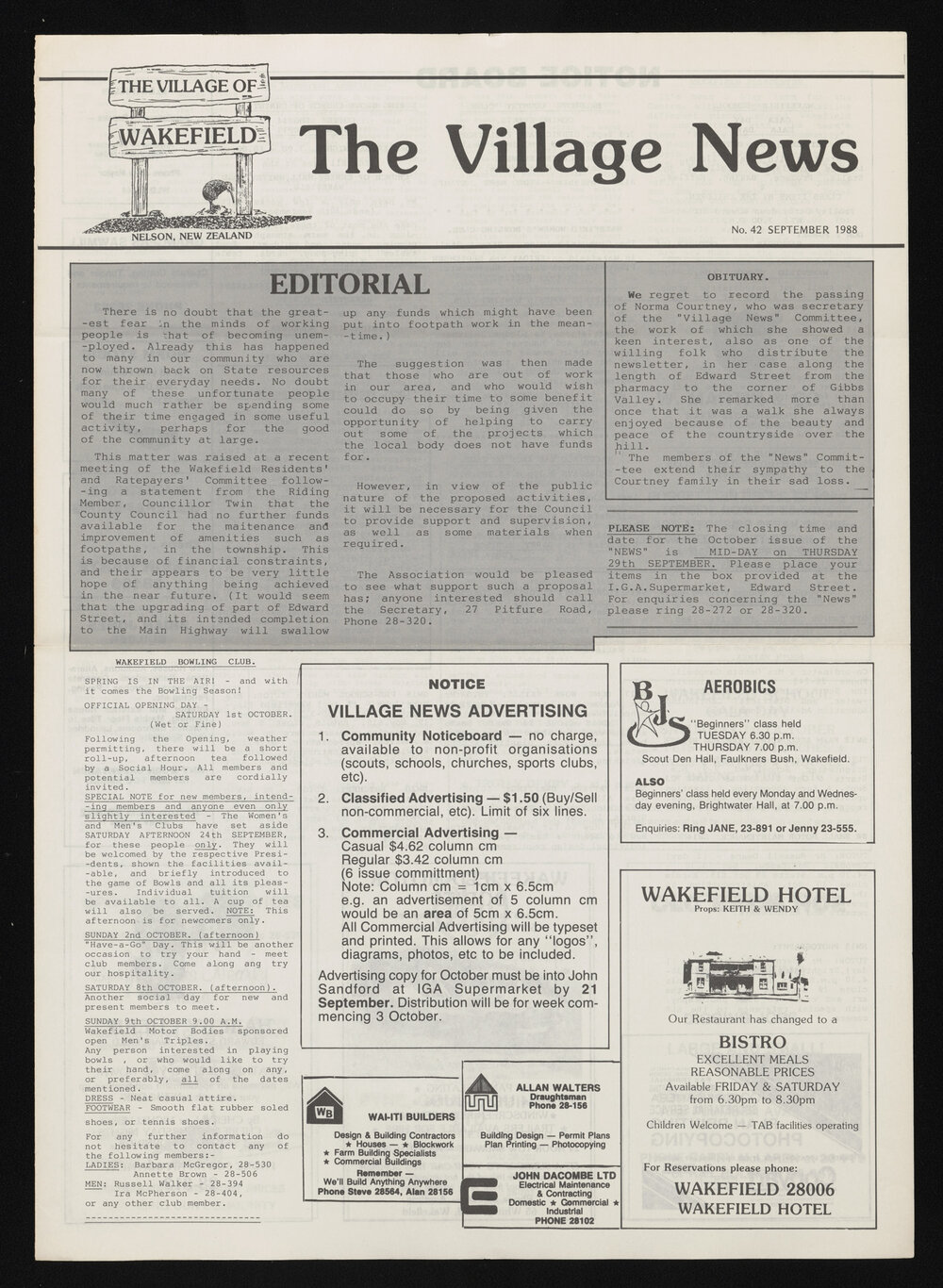 Village News 1988 September