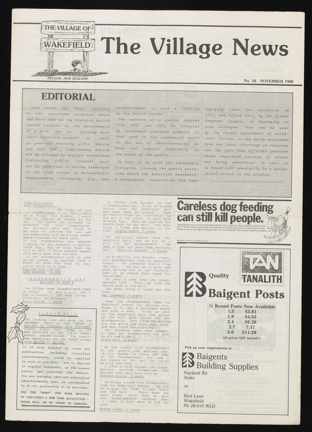 Village News 1988 November