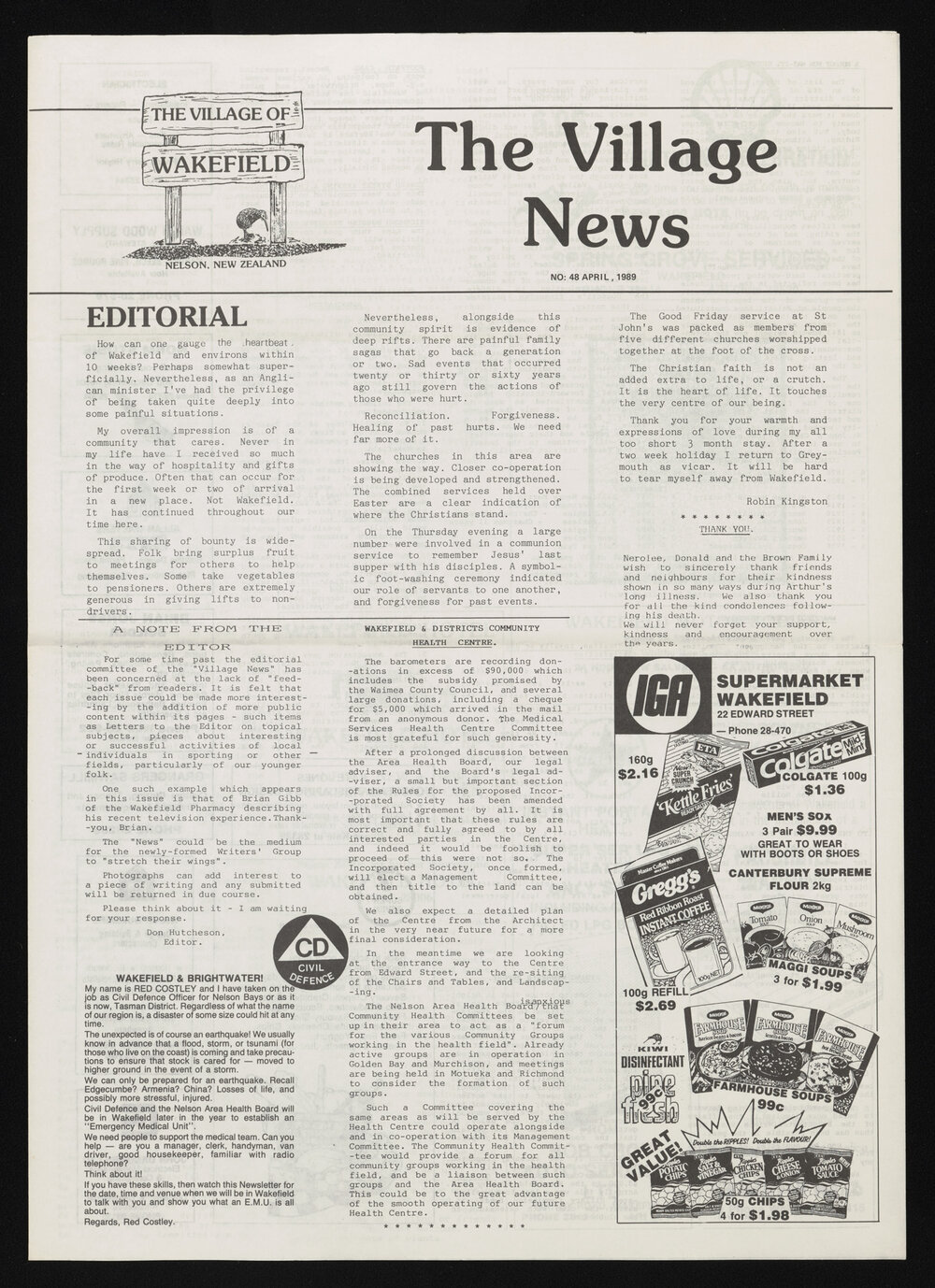 Village News 1989 April