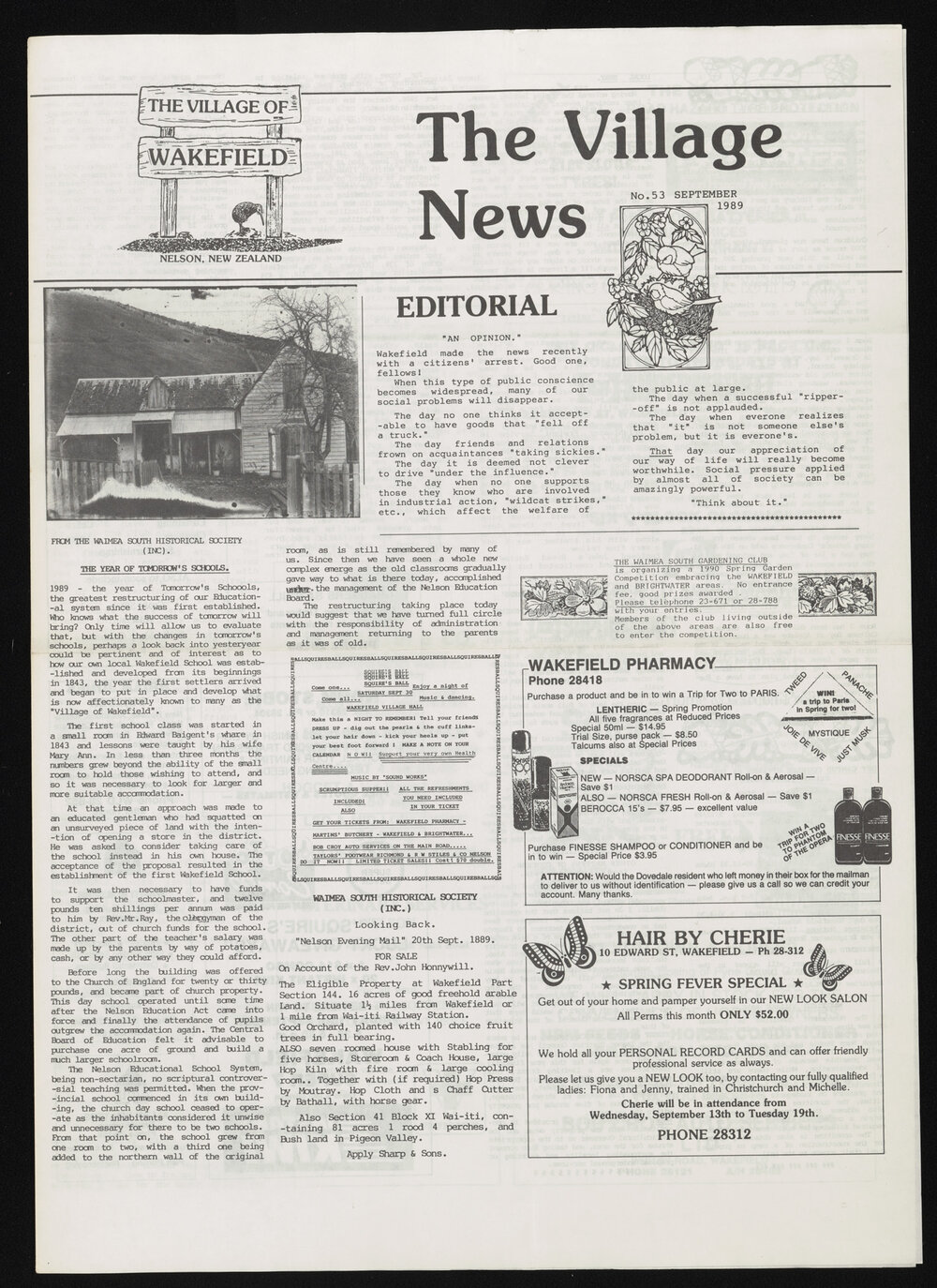Village News 1989 September