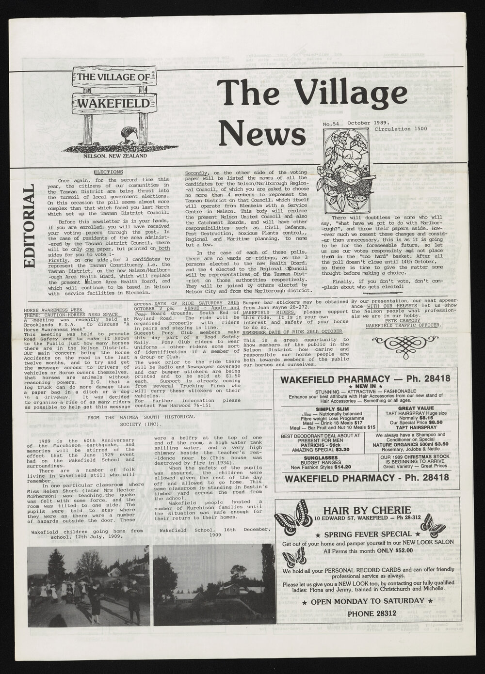 Village News 1989 October