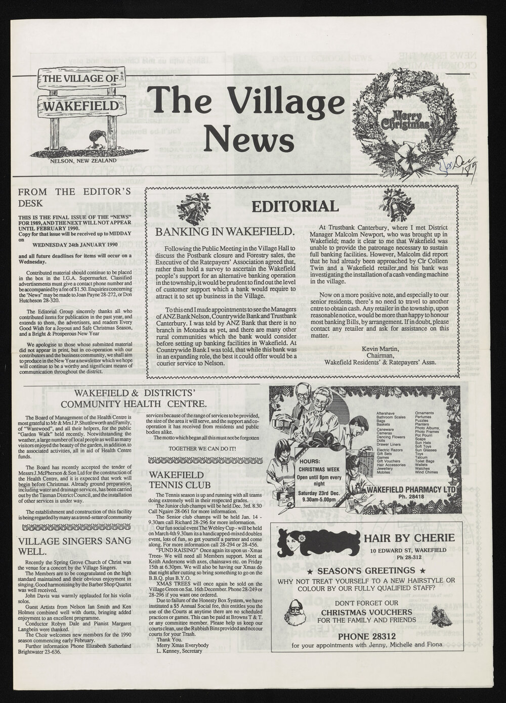 Village News 1989 December