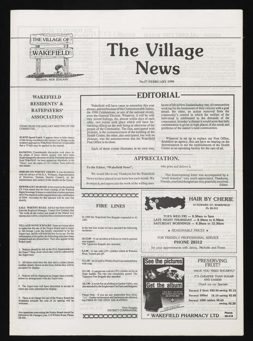 Village News 1990 February