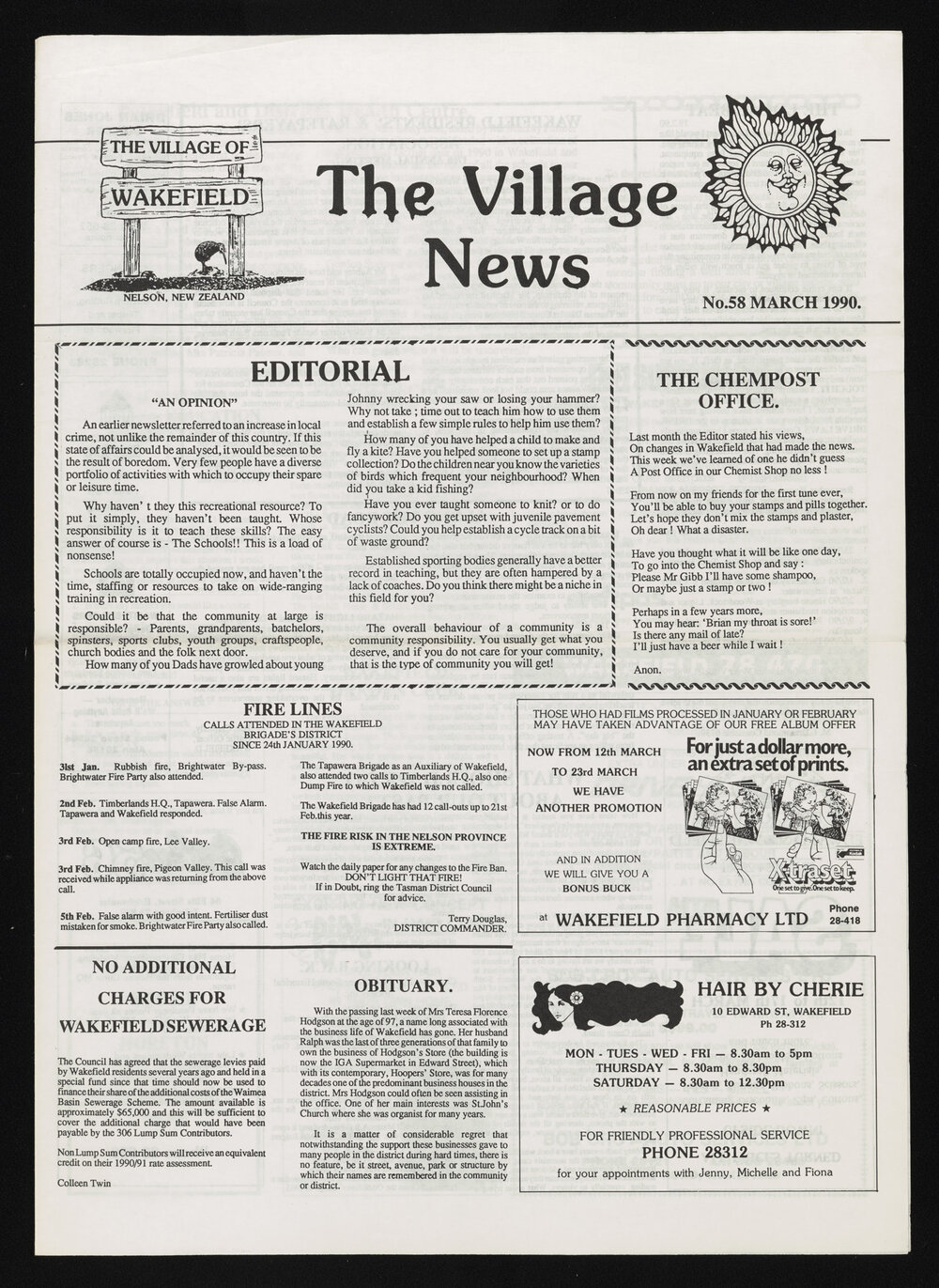 Village News 1990 March