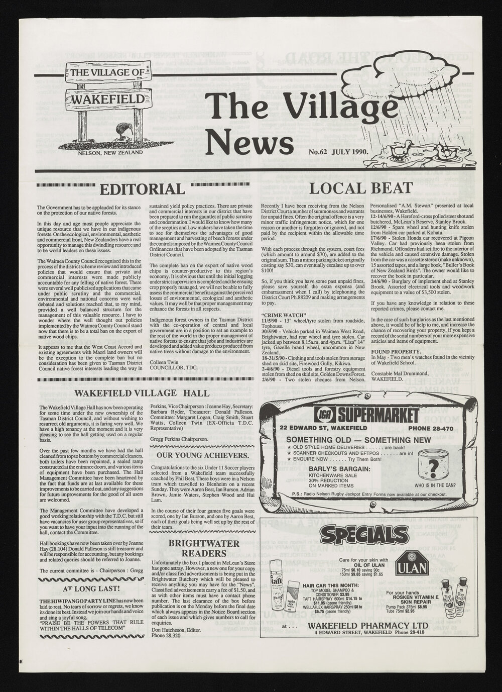 Village News 1990 July