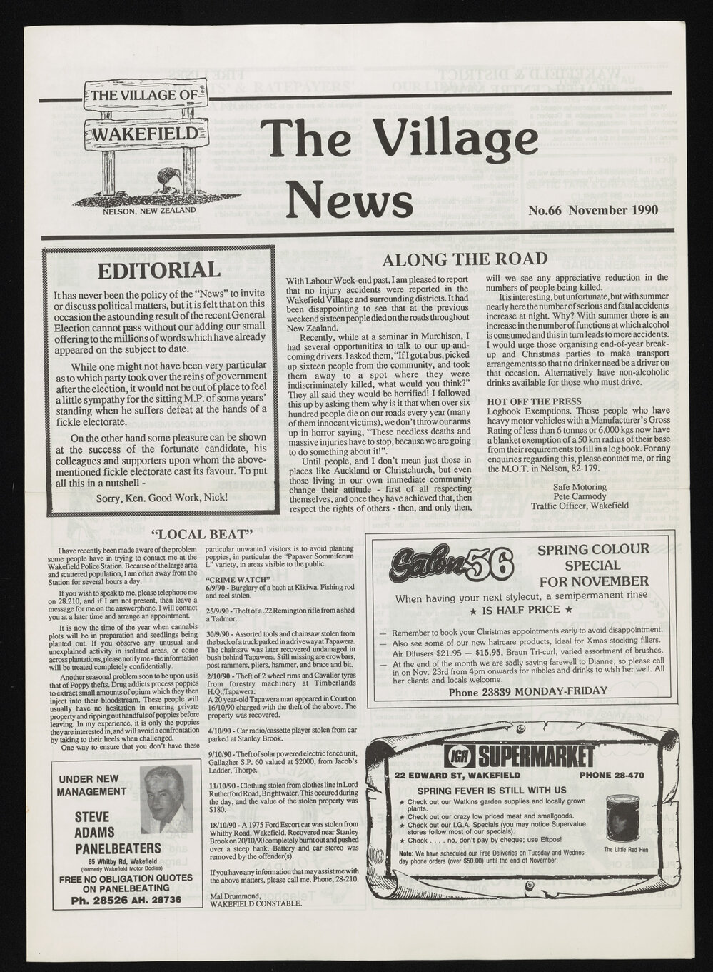 Village News 1990 November