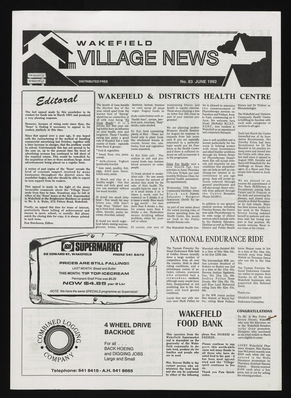 Village News 1992 June