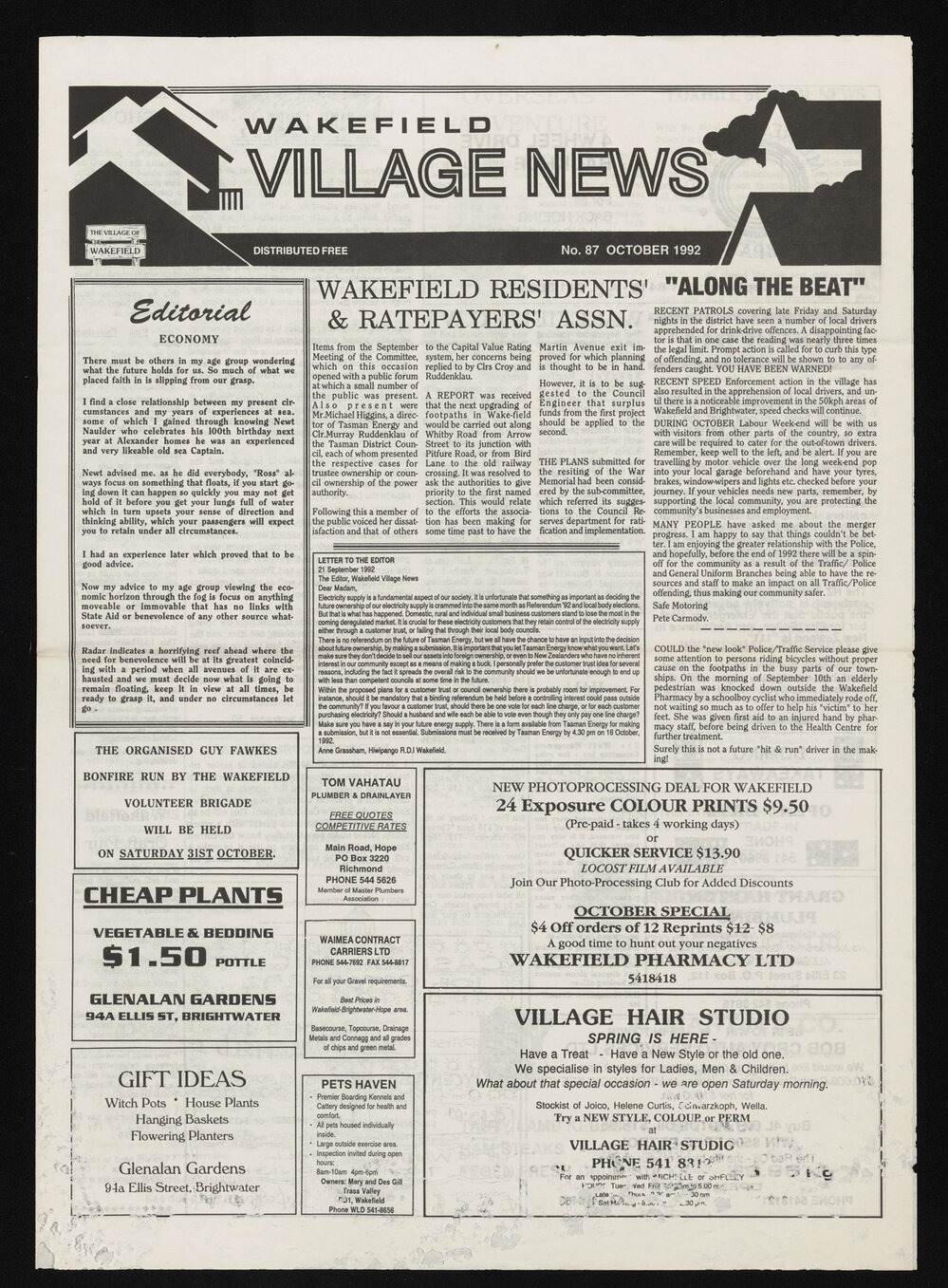 Village News 1992 October