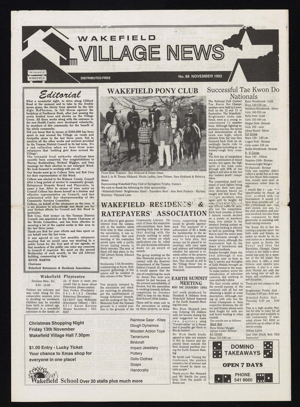 Village News 1992 November