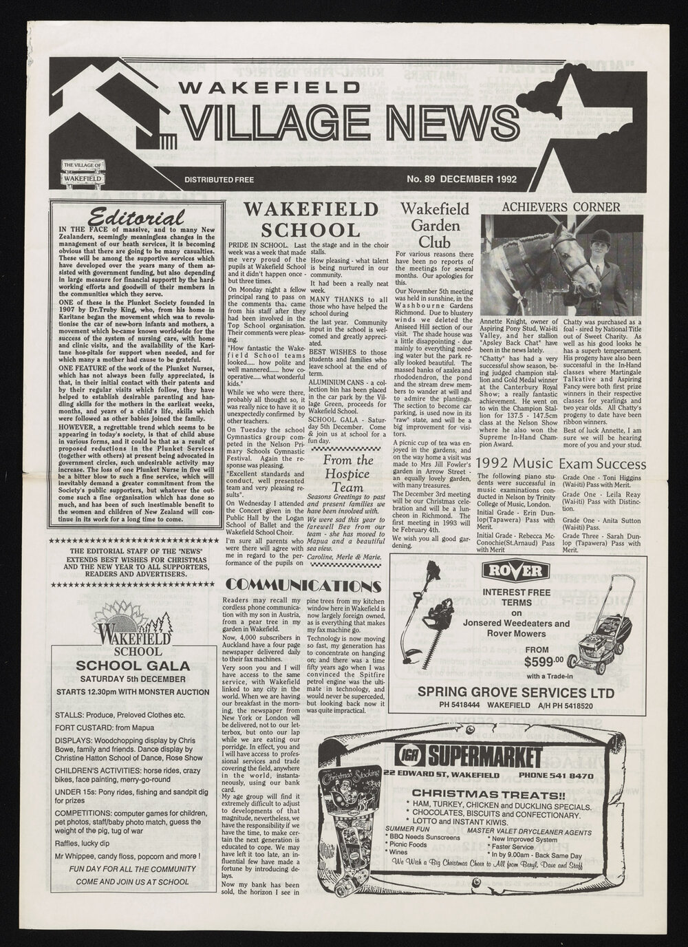 Village News 1992 December