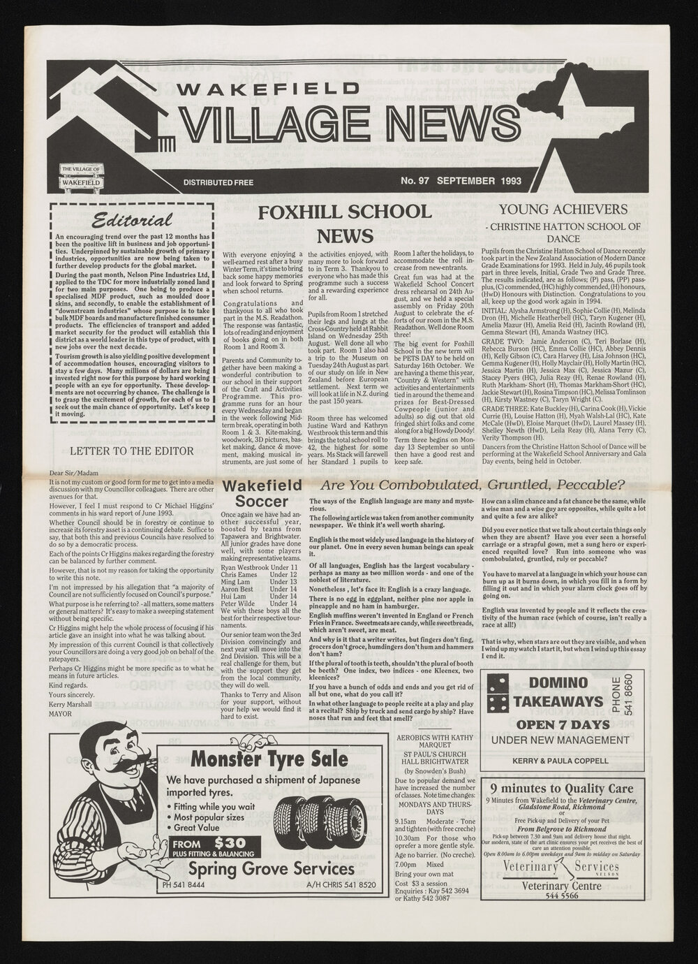 Village News 1993 September