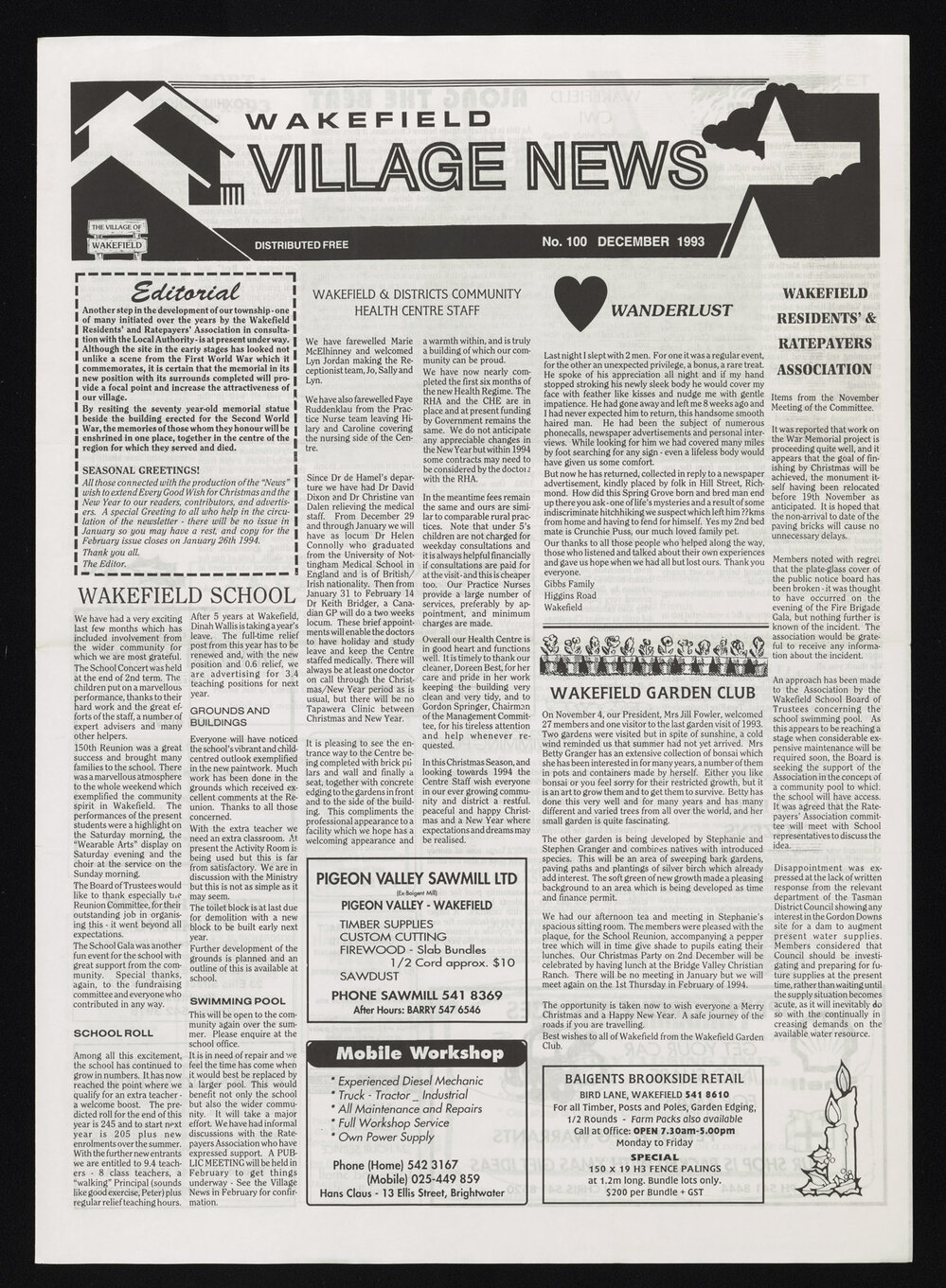 Village News 1993 December