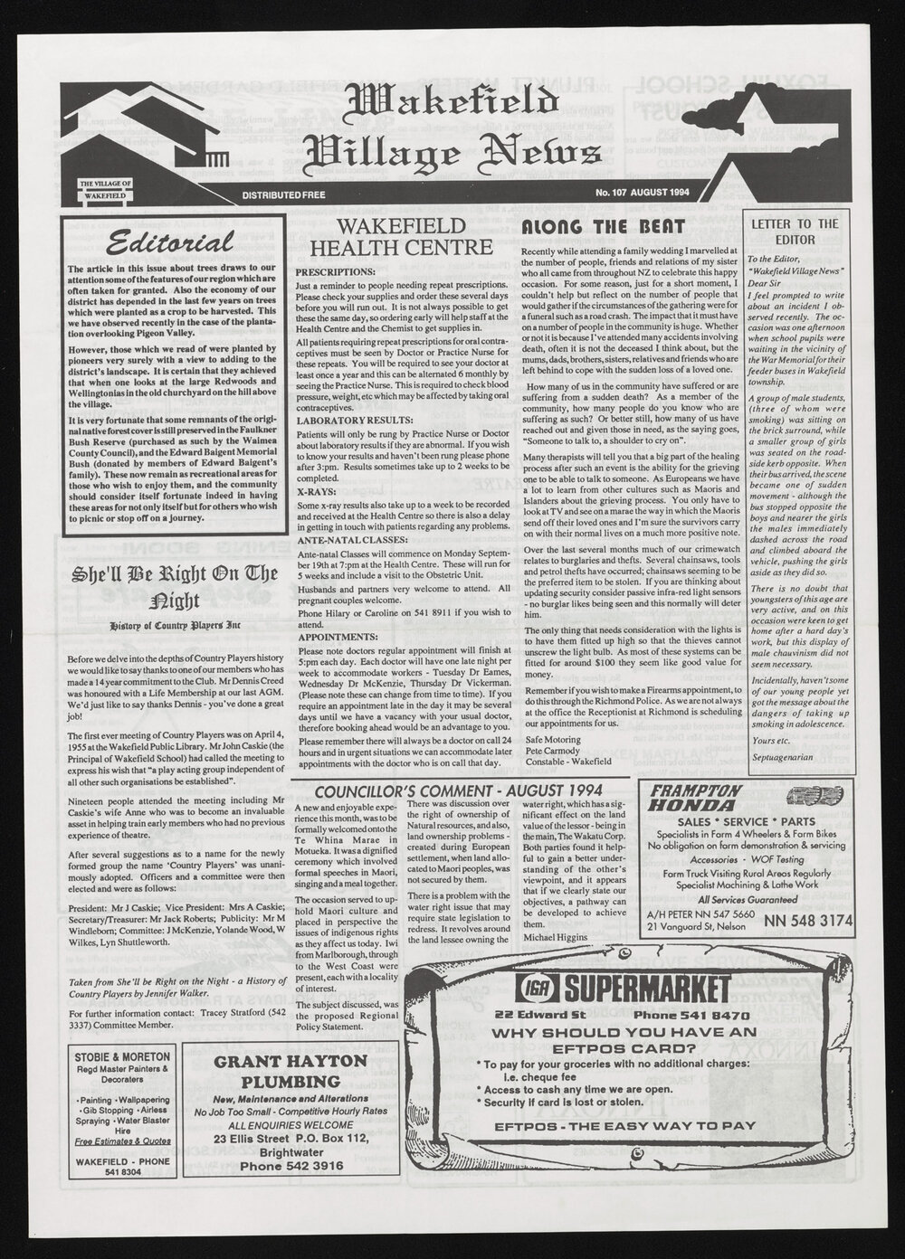 Village News 1994 August