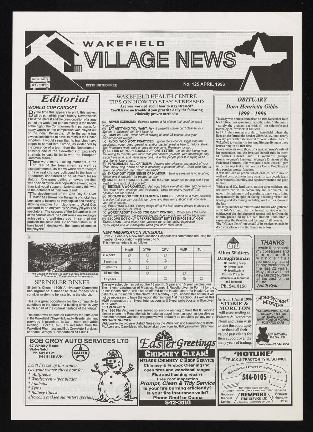 Village News 1996 April