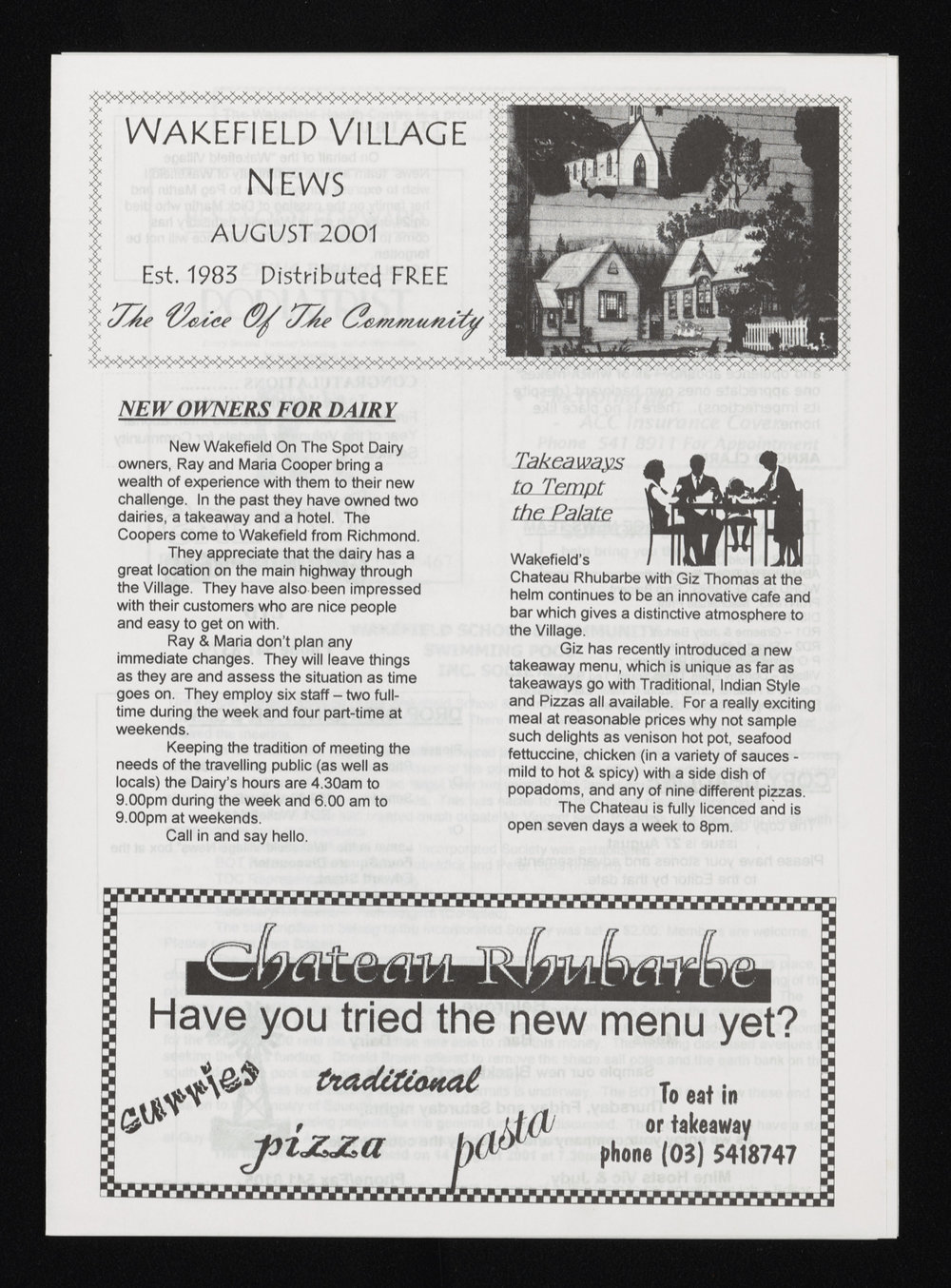 Village News 2001 August