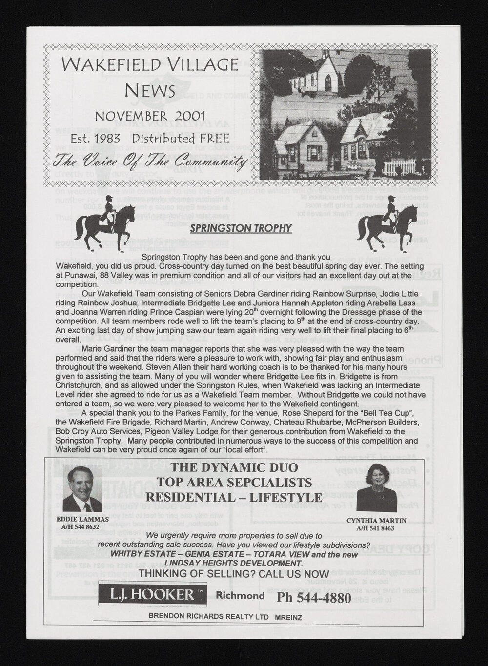 Village News 2001 November