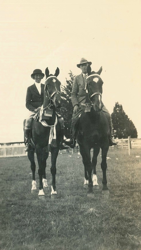 Mary Goulter with Spats and Jeff Stuart with Kerry