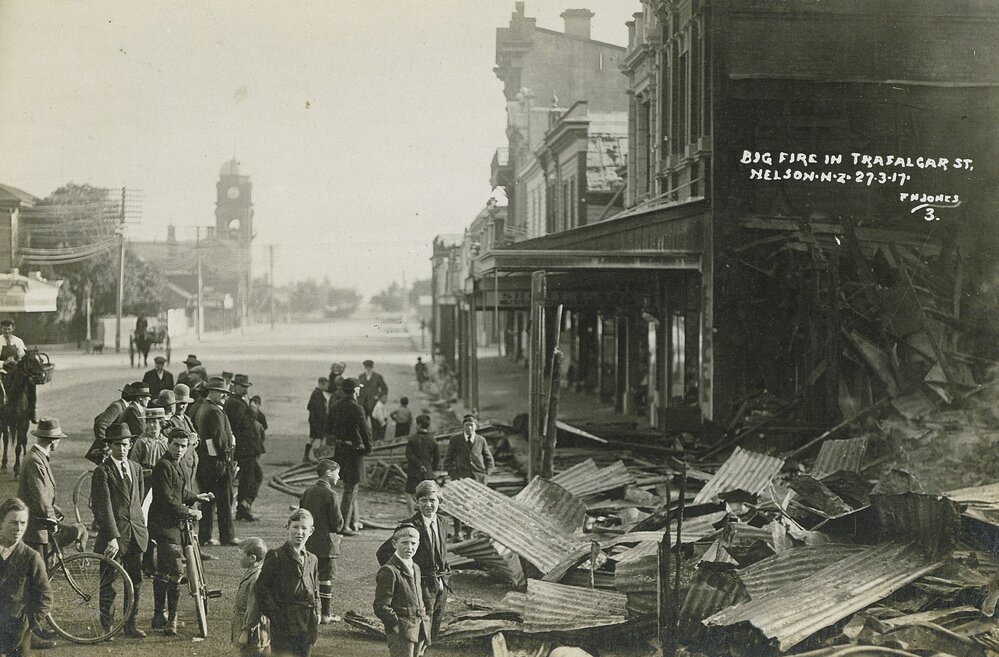 Big fire in Trafalgar Street Nelson