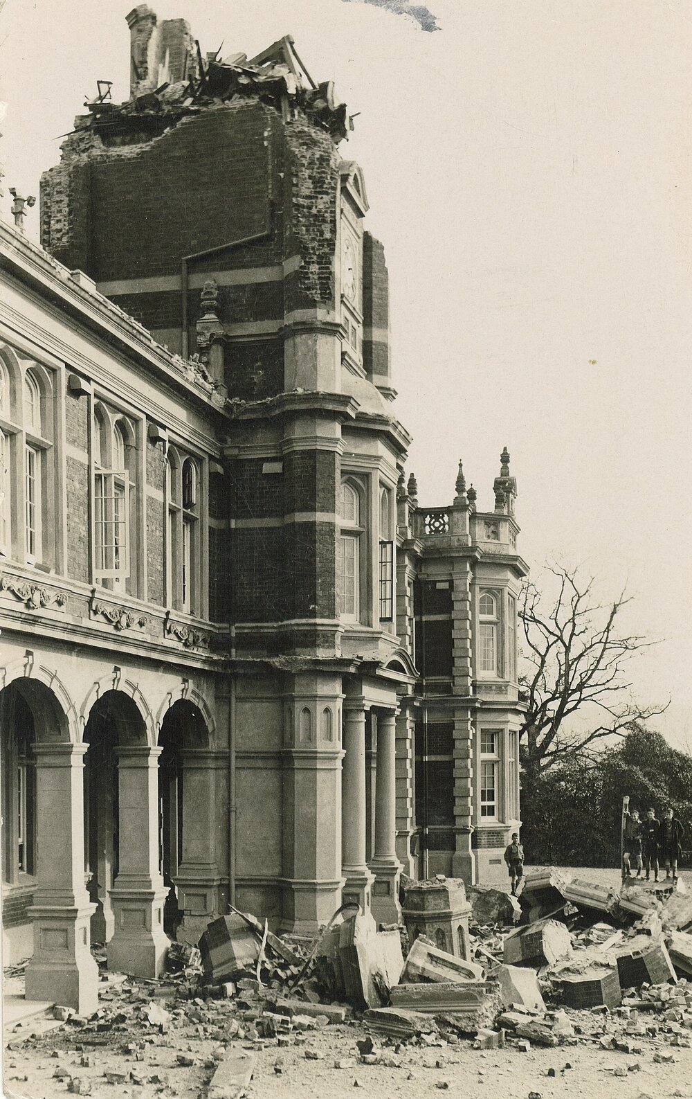 Nelson College tower after the Murchison Earthquake