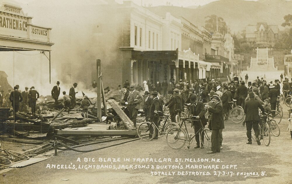 Fire in Trafalgar Street Nelson