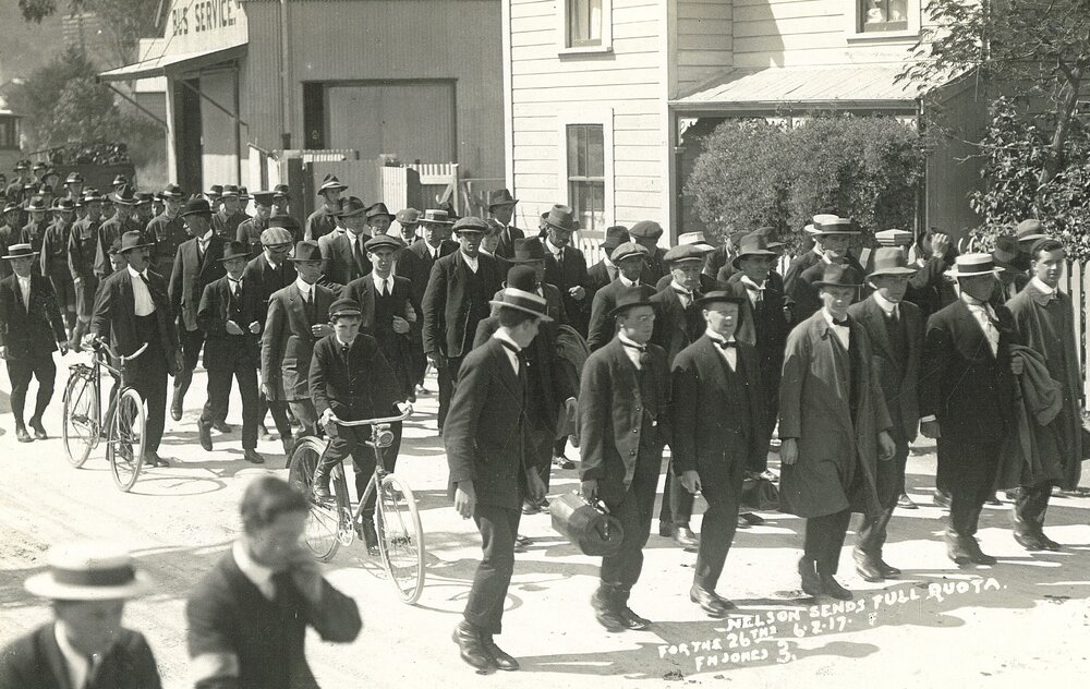 Nelson sends full quota of soldiers 1917