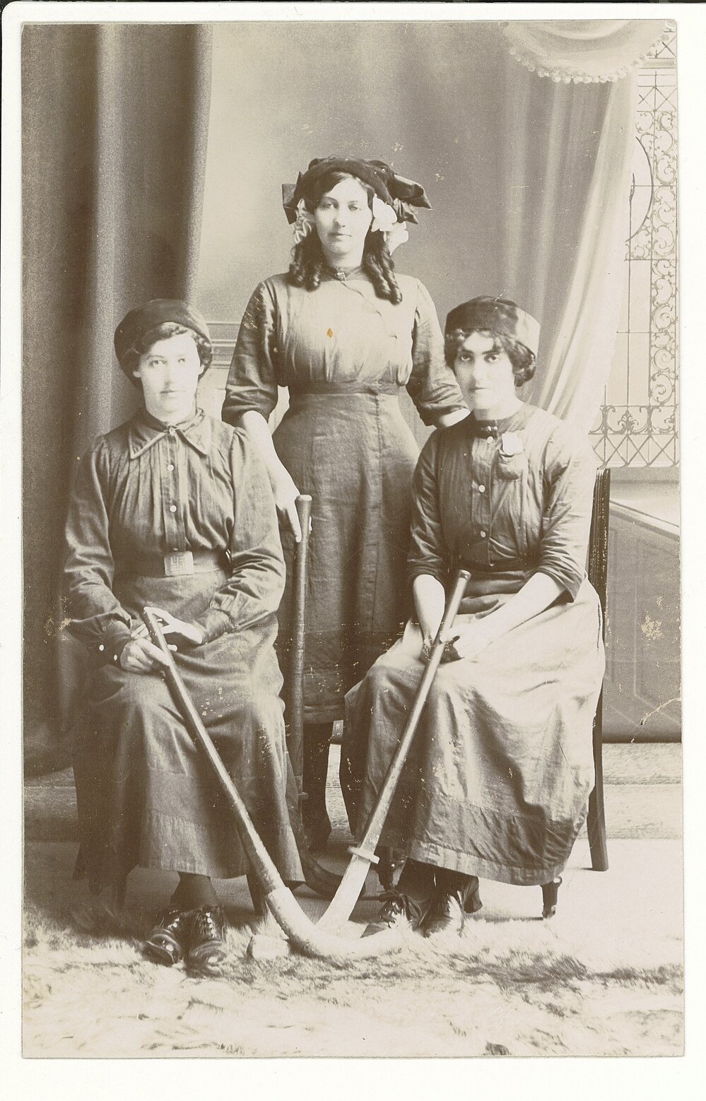 Three hockey players