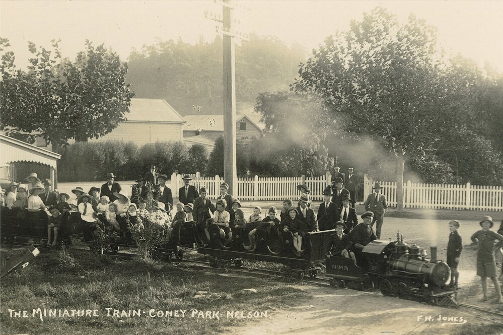 The miniature train at Coney Park 1925