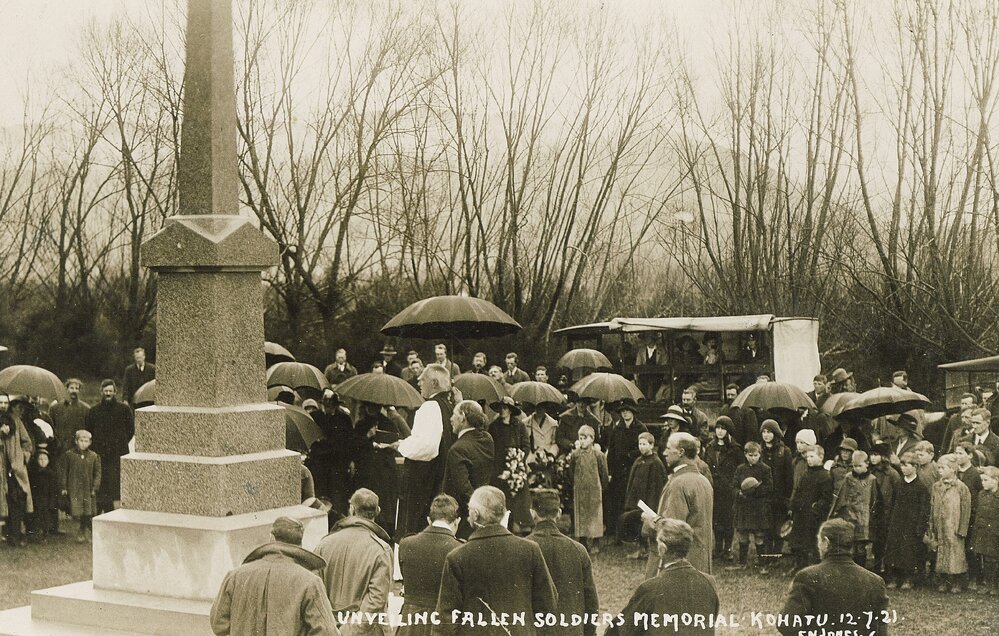Kōhatu Fallen Soldiers Memorial unveiling