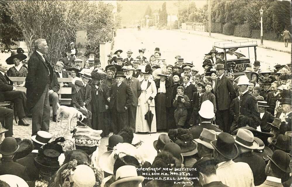 Opening of the new Nelson Institute by Hon. D. Bell
