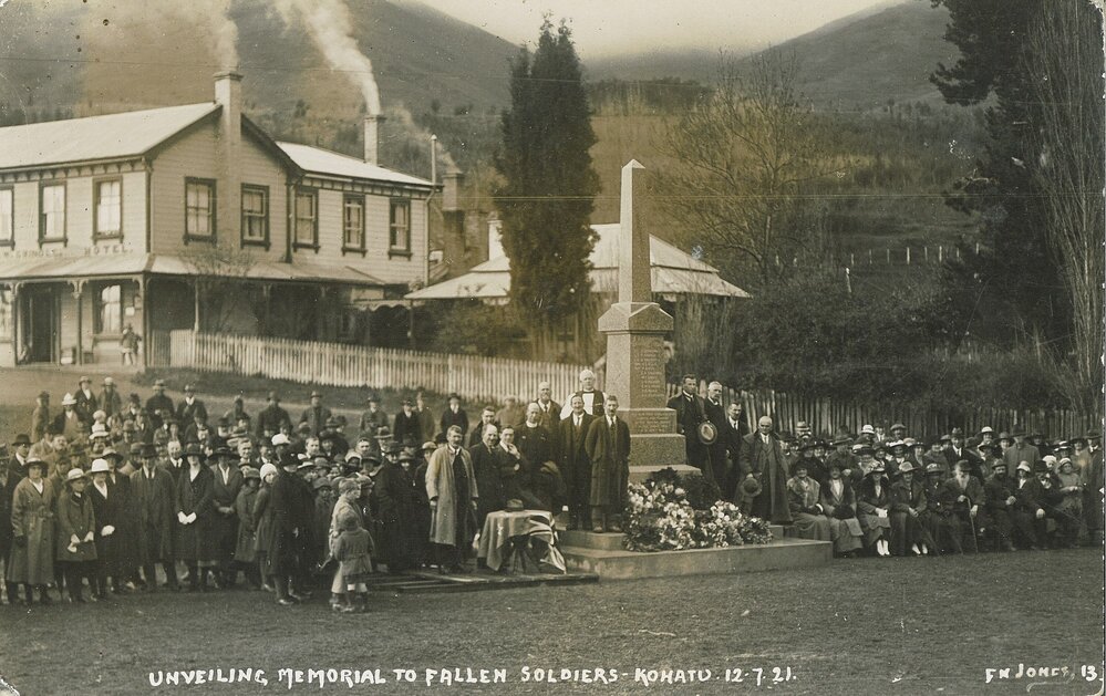 Unveiling of the Kōhatu Fallen Soldiers Memorial