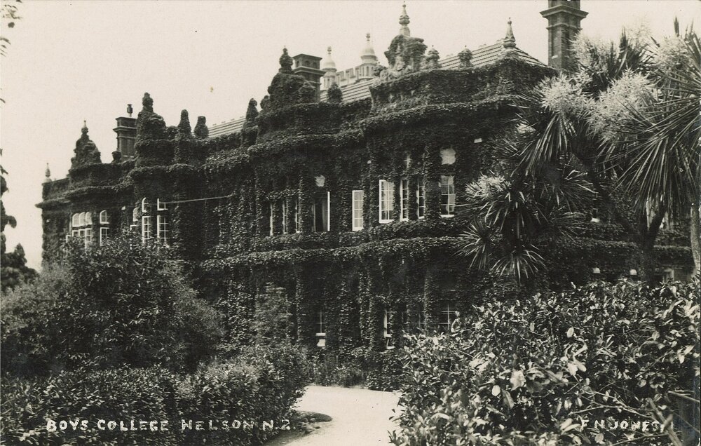 Nelson College covered in Virginia creeper