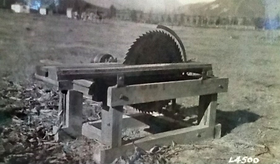 Sawbench used as part of charcoal production