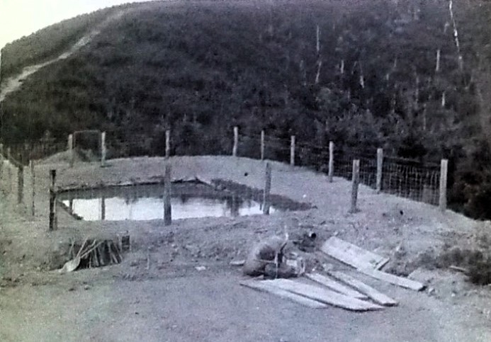 Filled polythene dam Rai Valley Marlborough