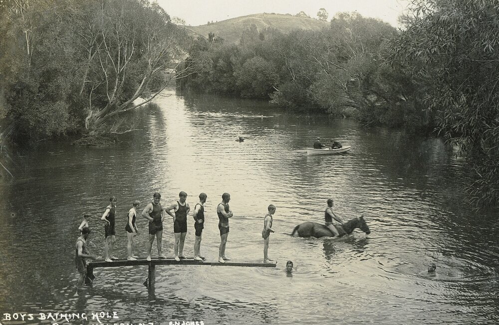 Boys' bathing hole in the Maitai River