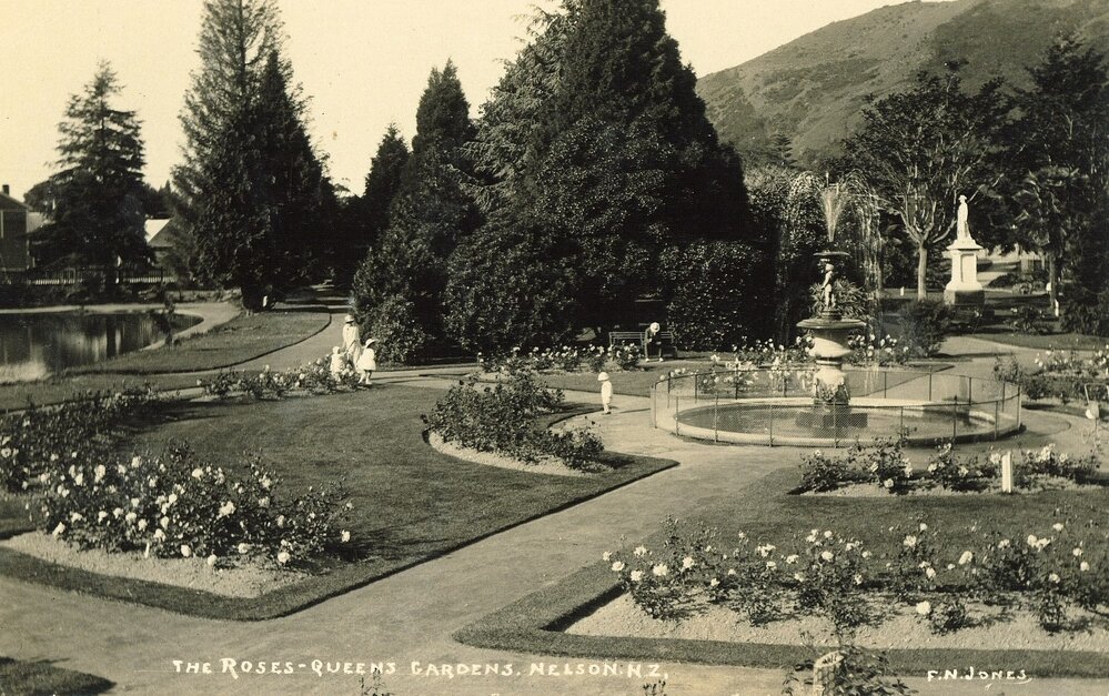 Rose garden at Queen's Gardens Nelson