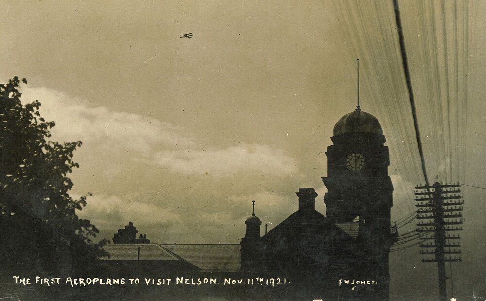 First aeroplane to visit Nelson
