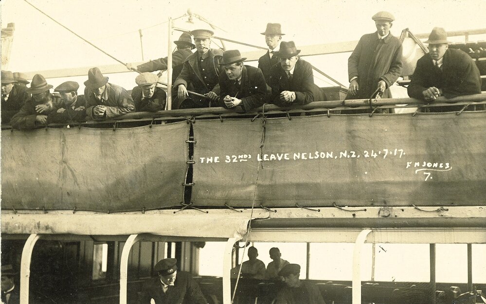 Nelson soldiers of the 32nd leaving 1917