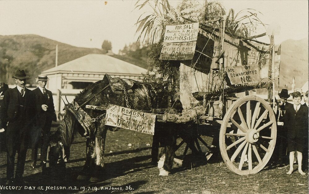 Victory Day parade floats 1919