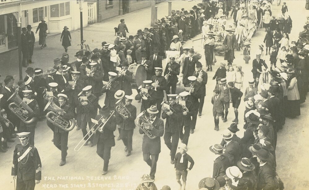National Reserve Band at Barrow Day Parade 1917