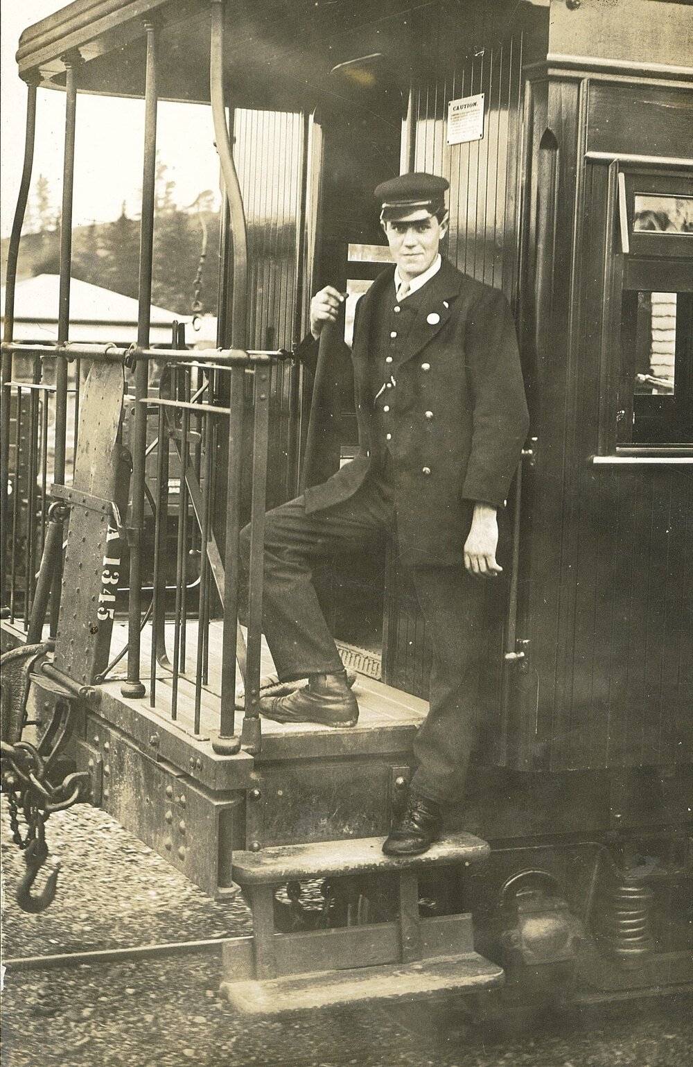 Engine driver in uniform