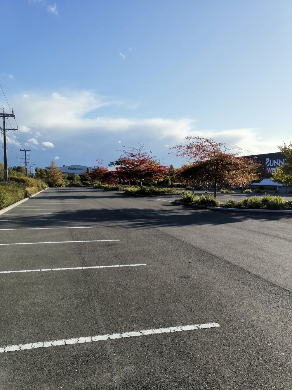 Empty carpark during Covid lockdown