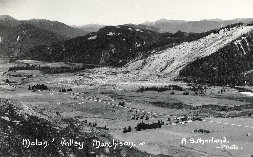 Mātakitaki River Valley after the Murchison Earthquake