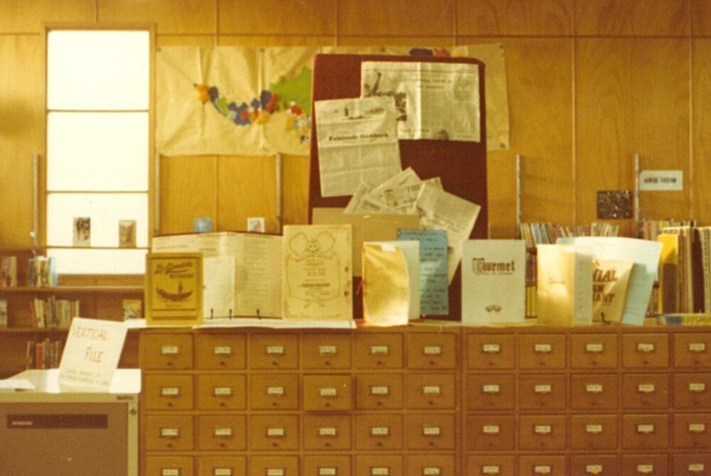 Card catalogue at Richmond Library 1981