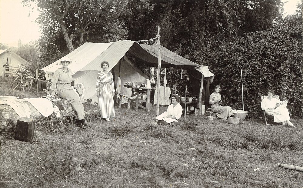 Ladies camping at Riwaka