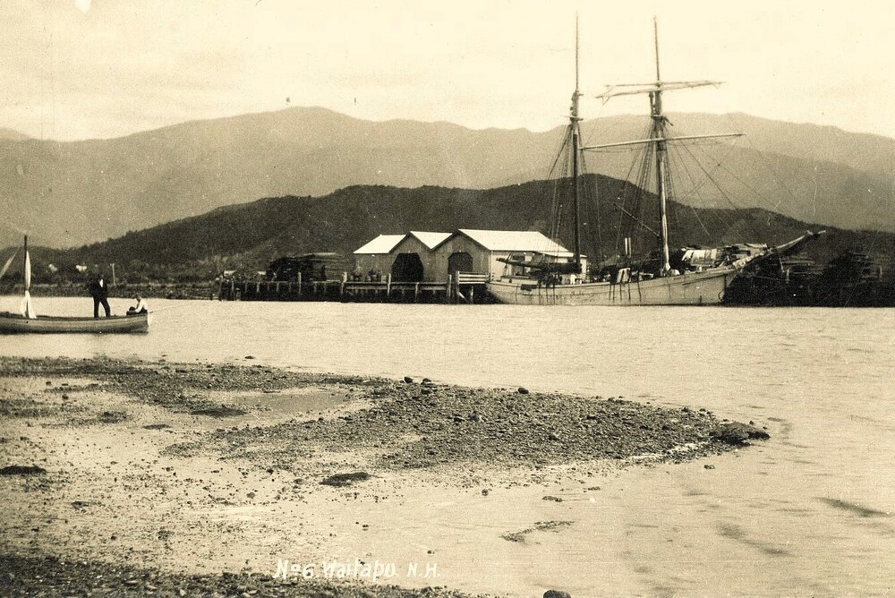 Ship at Waitapu Wharf